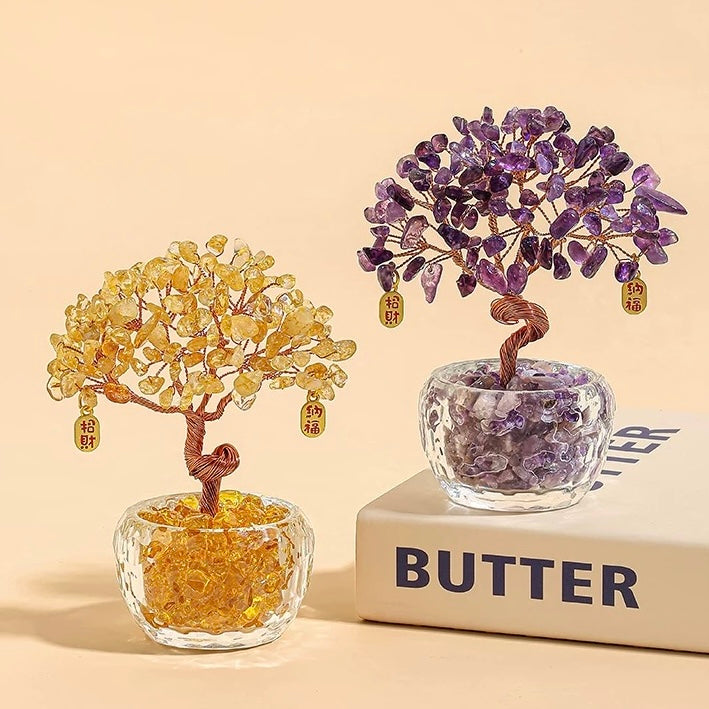 The "Serenity Bloom" Fortune Tree | 2-in-1 Healing Crystal & Aroma Vessel