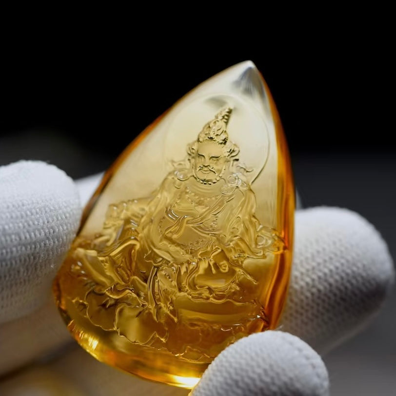 Citrine Yellow Jambhala Pendant