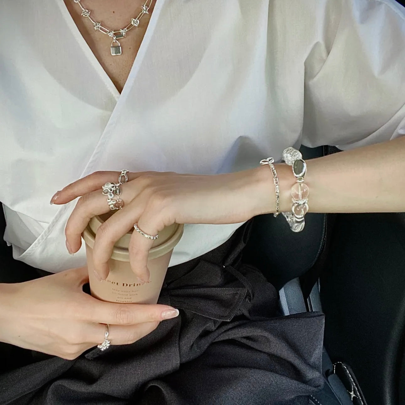 Clear Quartz Stylish Bracelet
