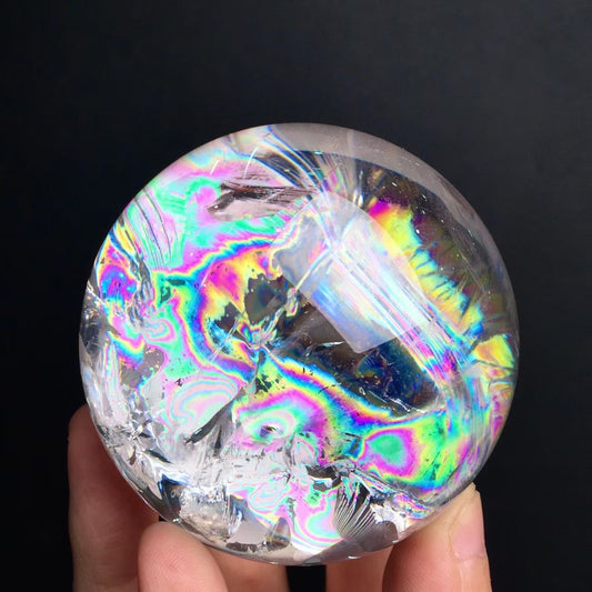 Natural White Crystal Explosive Color Sphere