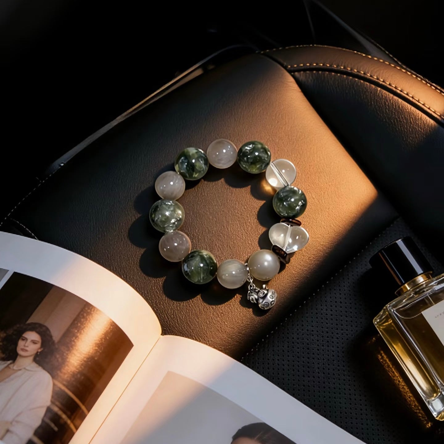 A professional wearing the 15mm Wilderness bracelet, showcasing its bold architectural look for career success.