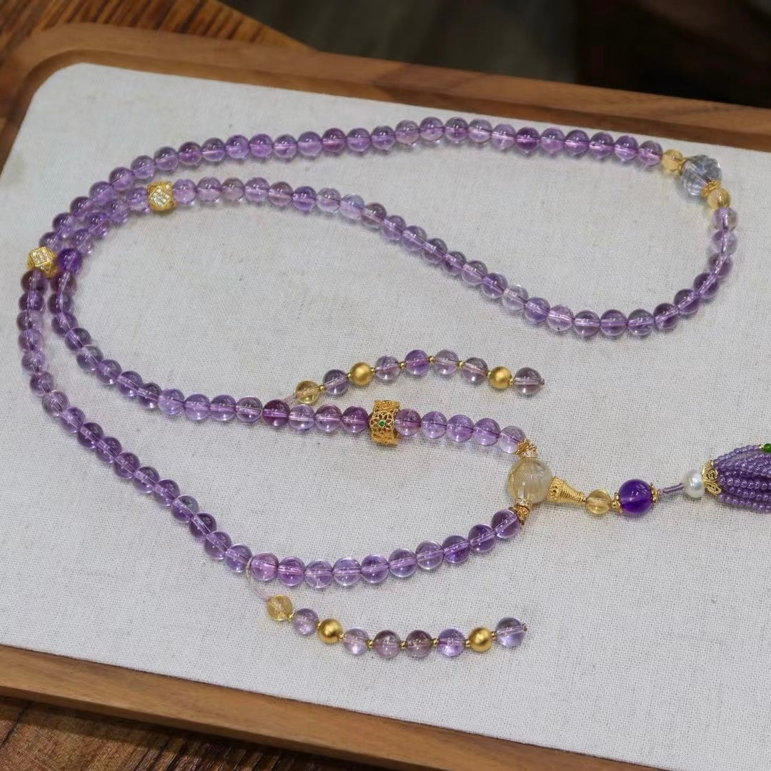 Purple Qi From The East 📿 108-Bead Rosary，