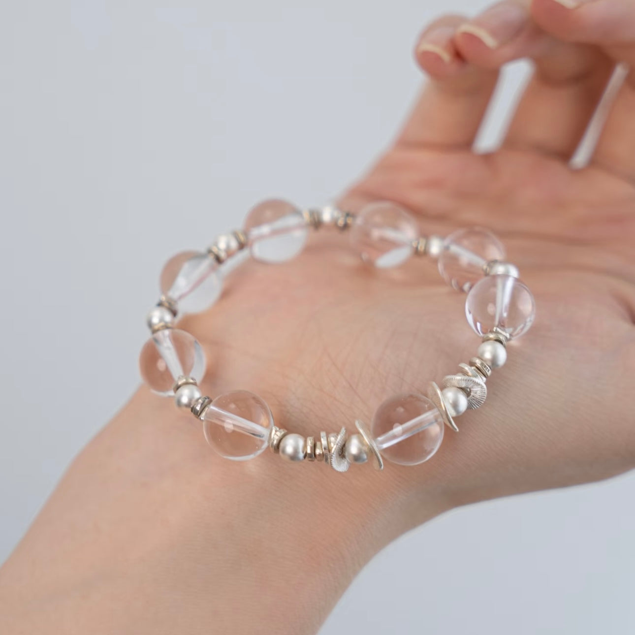 Quiet Layers | Brazilian White Quartz Bracelet Stack