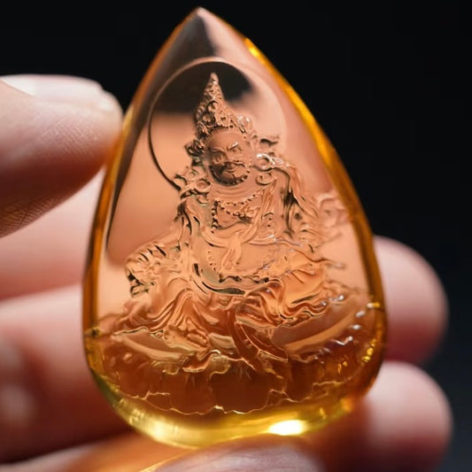 Citrine Yellow Jambhala Pendant