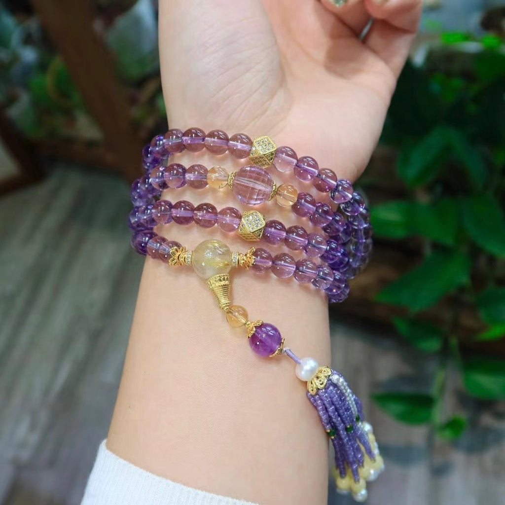 Purple Qi From The East 📿 108-Bead Rosary，