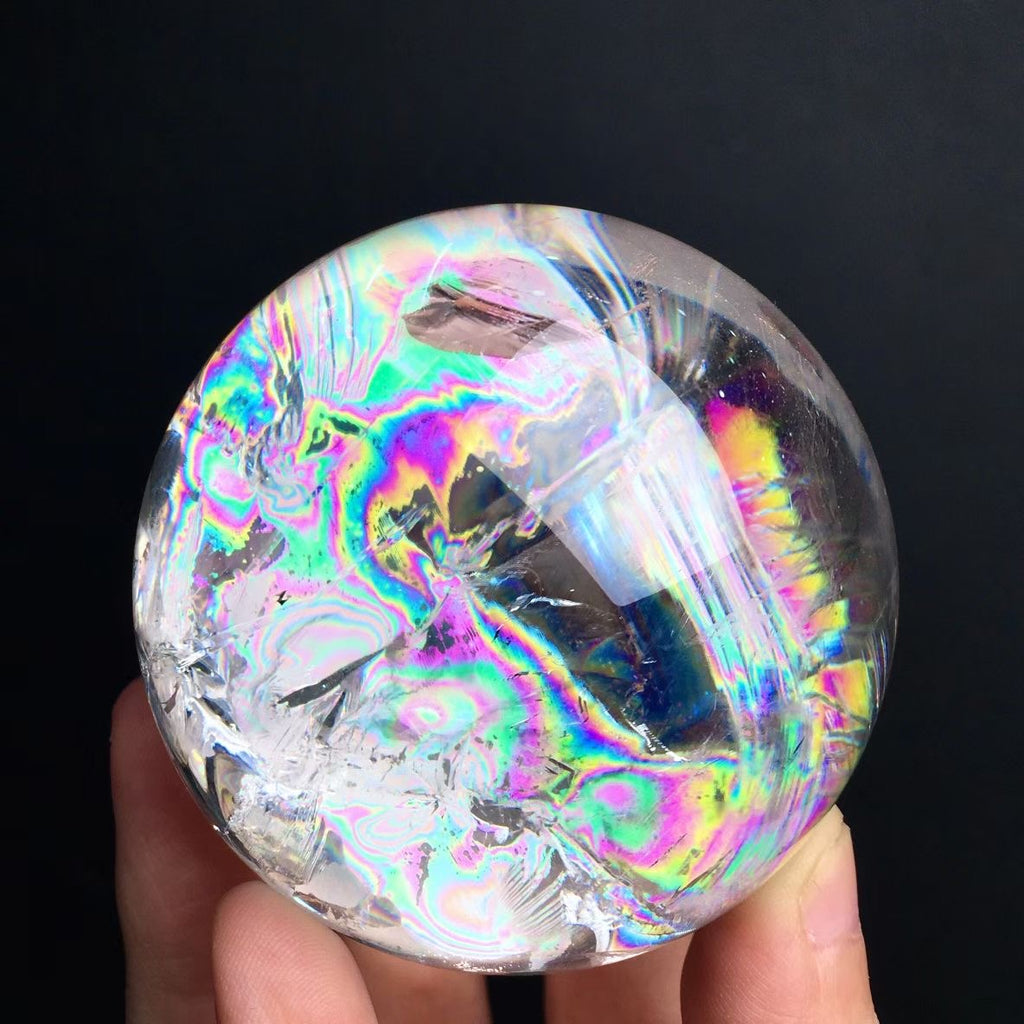 Natural White Crystal Explosive Color Sphere