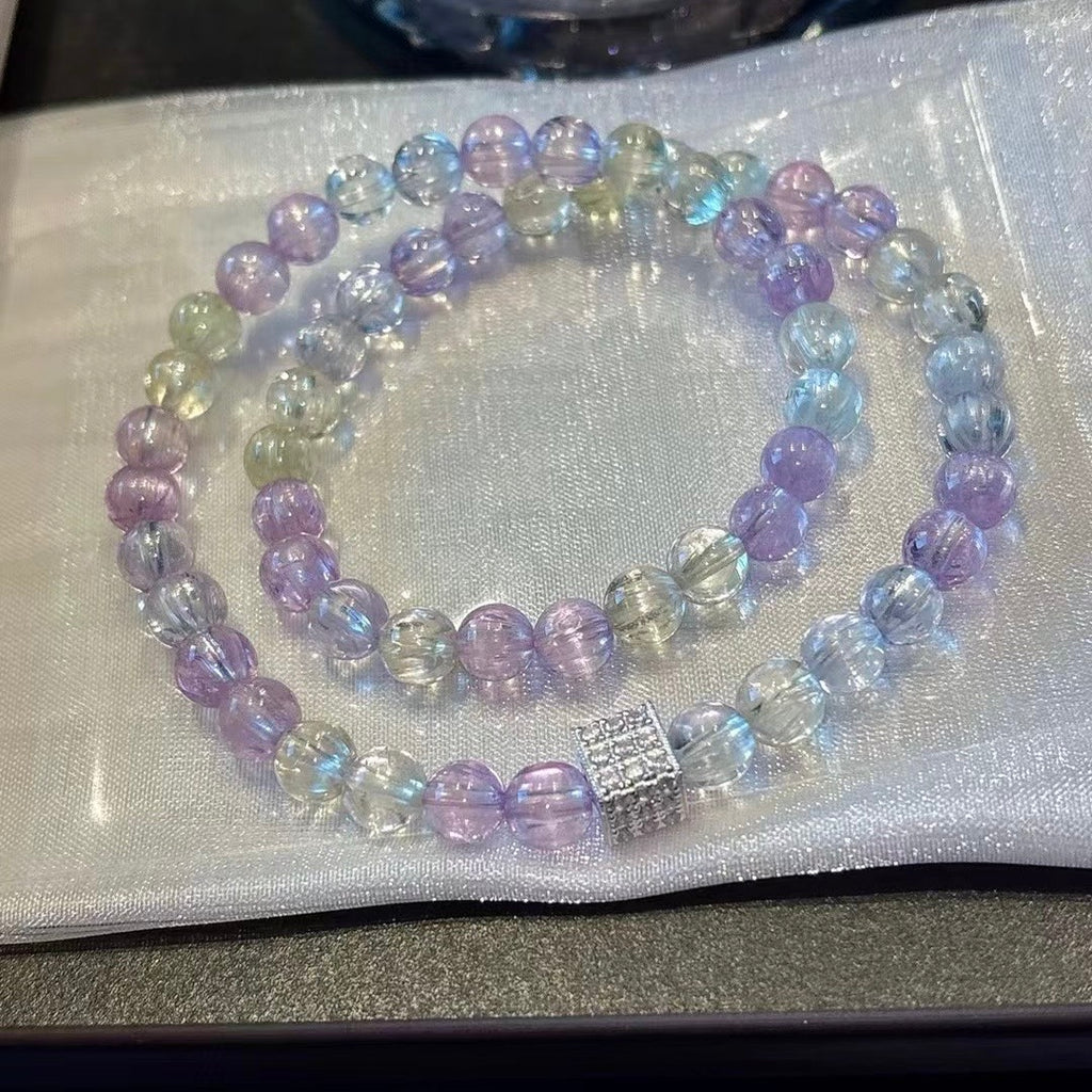 Premium Natural Rainbow Spodumene Bracelet