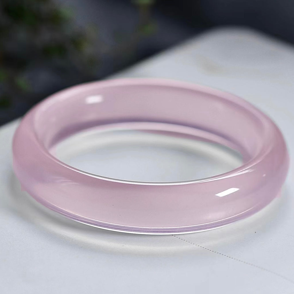 Flawless Star Rose Quartz Bangle | Attract Love & Relationships