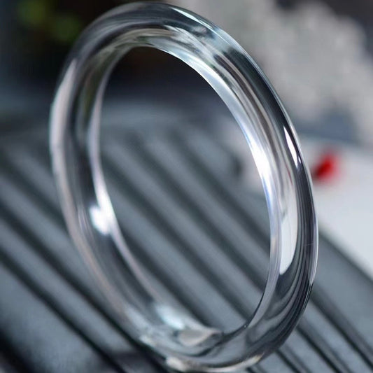Natural White Crystal Bangle