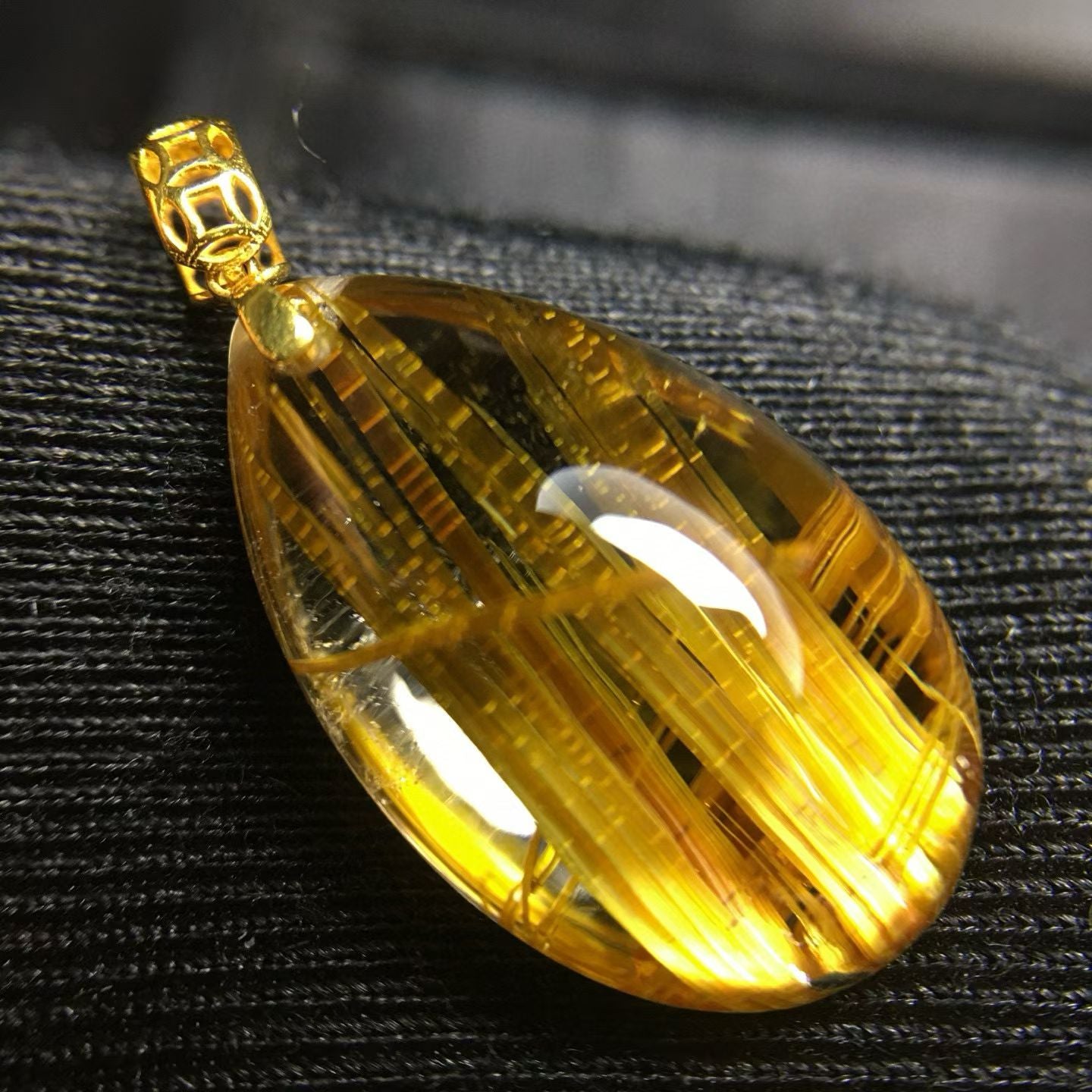 18K Gold · Titanium Crystal Pendant