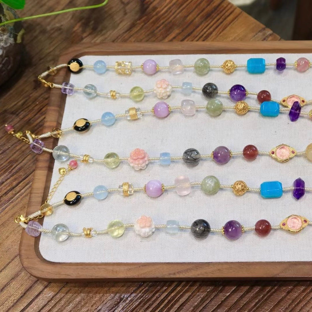 Premium Wealth-Attracting Rainbow Multi-Gem Necklace-Bonus Fortune-Transforming Healing Necklace for Women