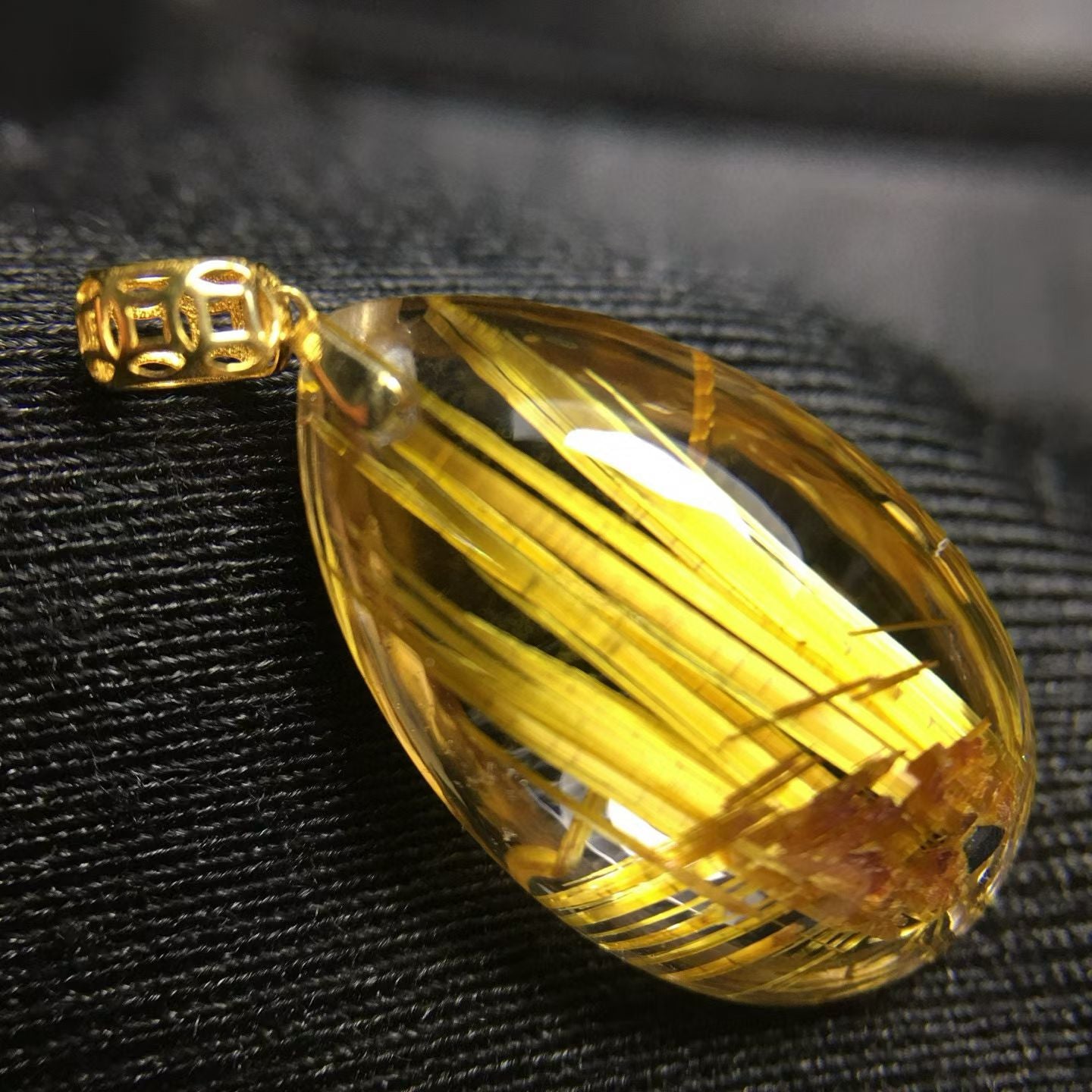 18K Gold · Titanium Crystal Pendant