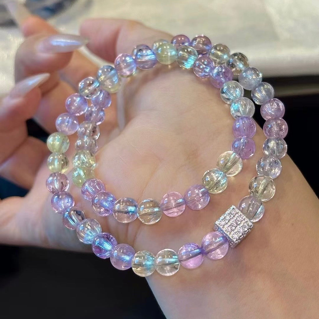 Premium Natural Rainbow Spodumene Bracelet