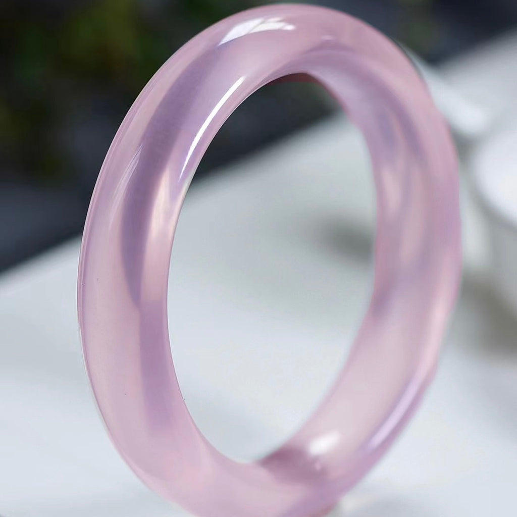 Flawless Star Rose Quartz Bangle | Attract Love & Relationships