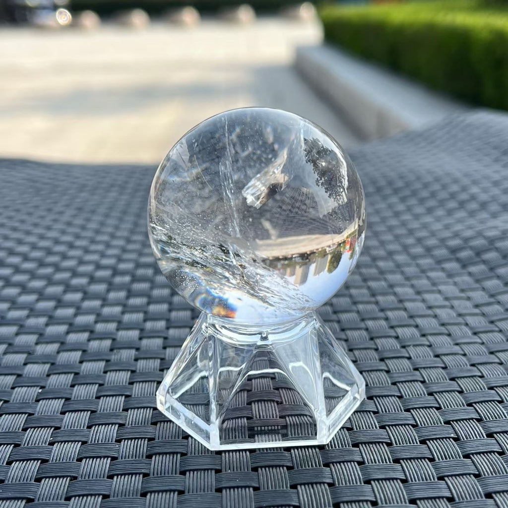 Natural White Crystal Rainbow 🌈 Sphere Ornament