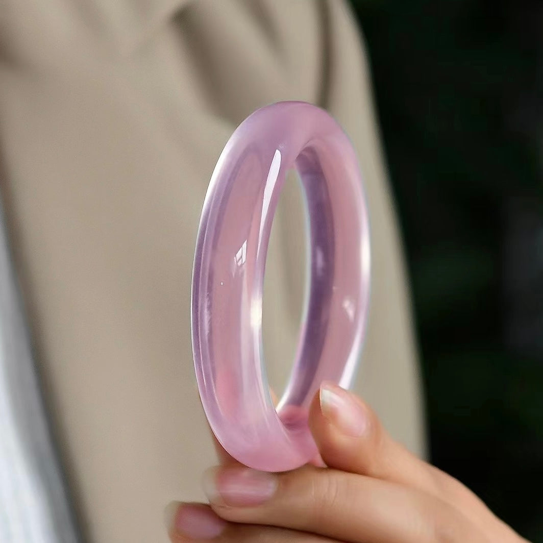 Flawless Star Rose Quartz Bangle | Attract Love & Relationships