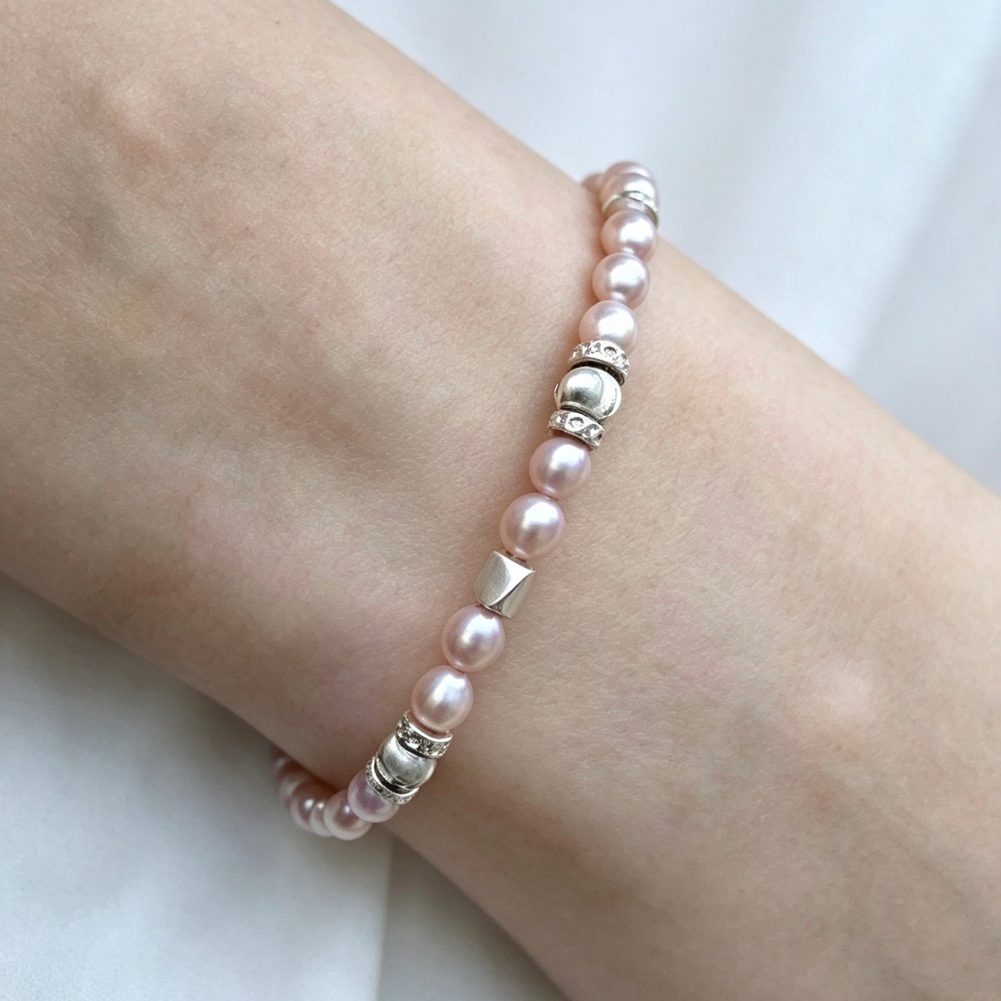 Quiet Layers | Brazilian White Quartz Bracelet Stack