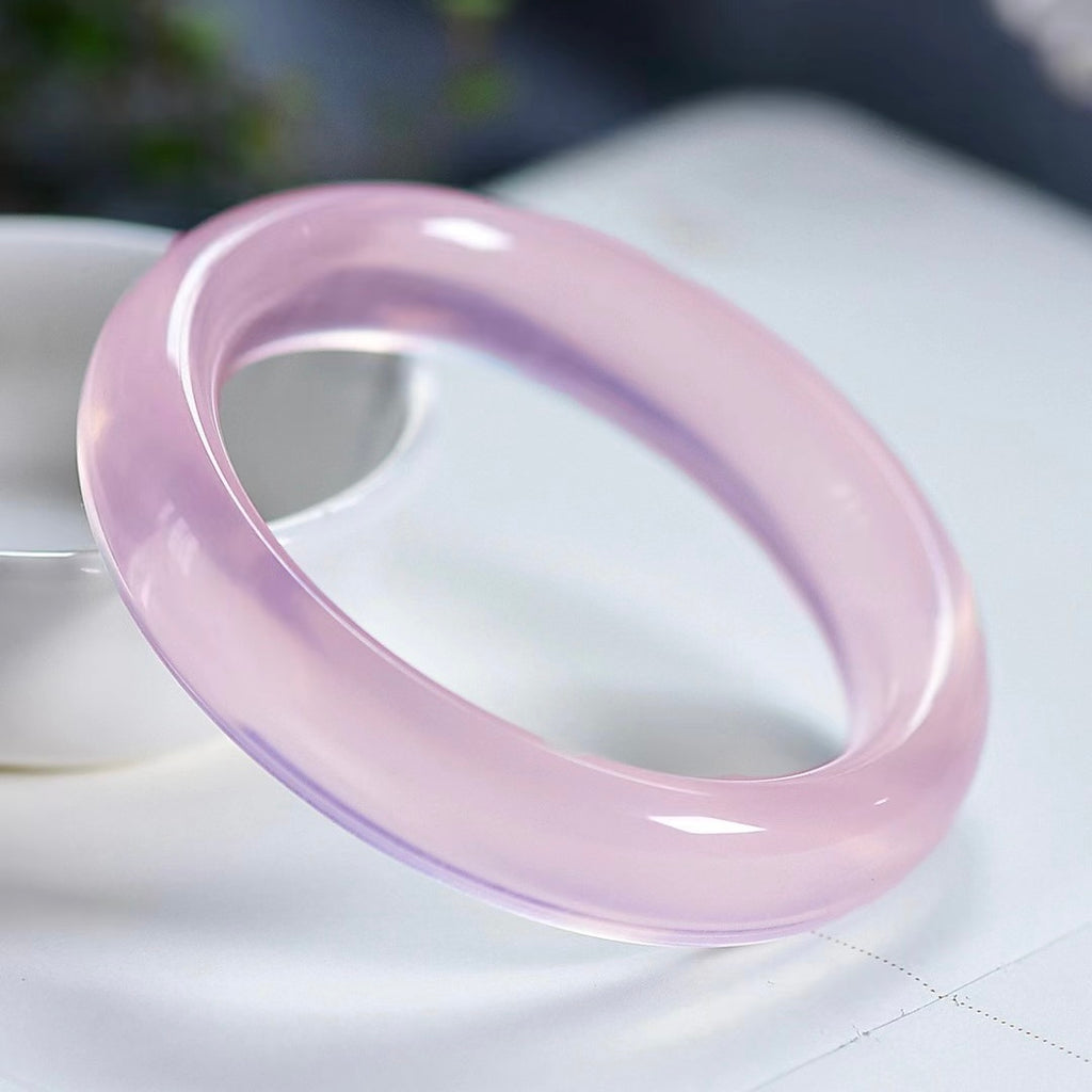 Flawless Star Rose Quartz Bangle | Attract Love & Relationships