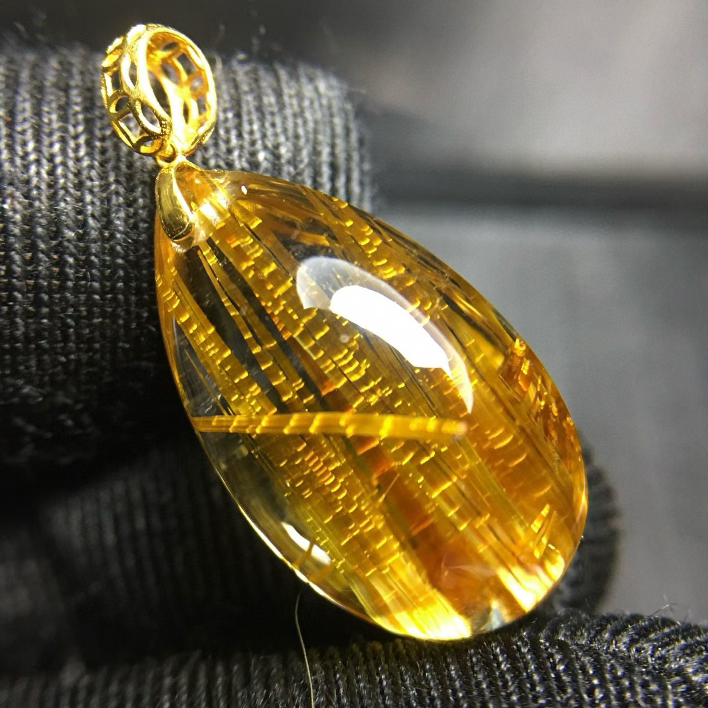 18K Gold · Titanium Crystal Pendant