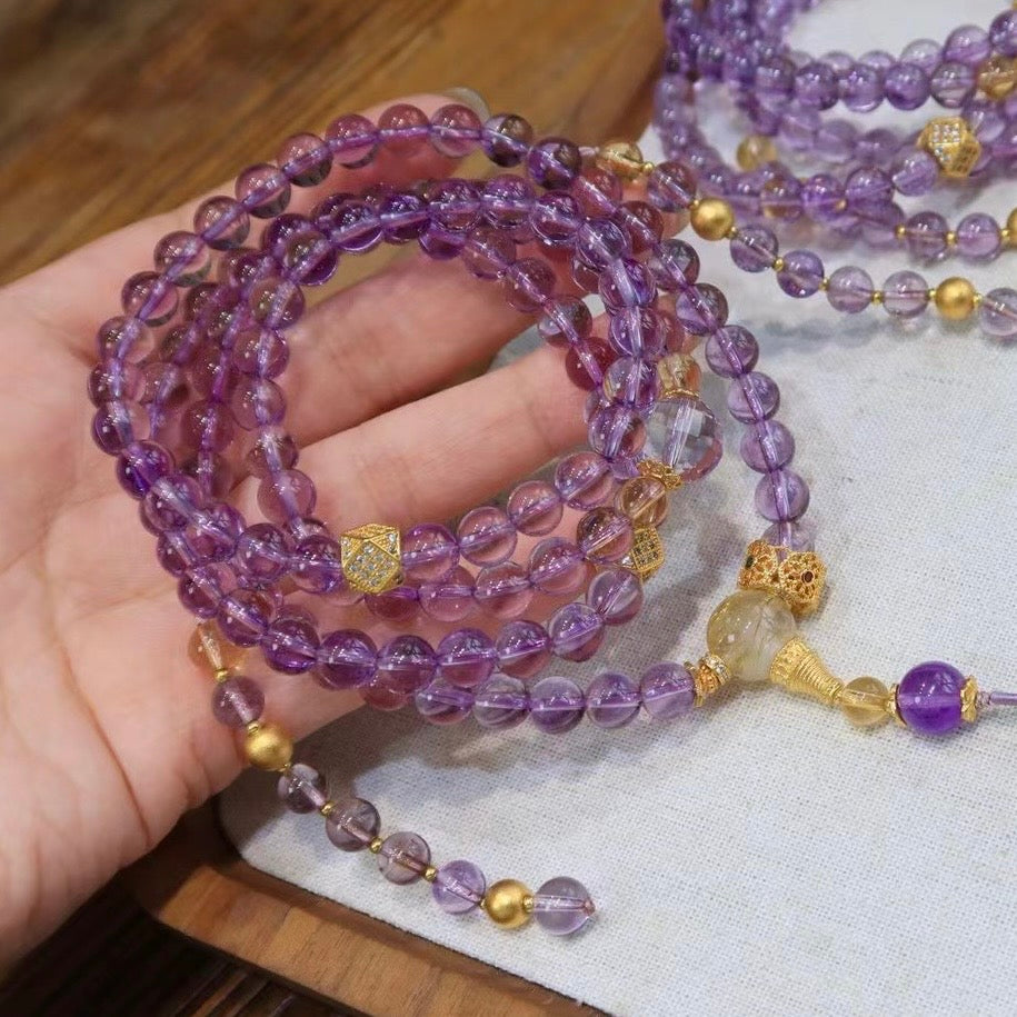 Purple Qi From The East 📿 108-Bead Rosary，