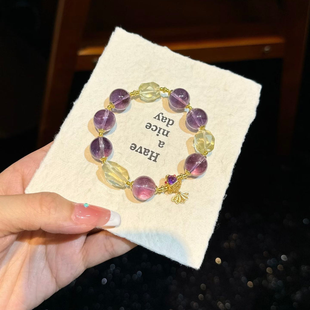 Amethyst & Citrine Arowana · Purple Qi Descends East