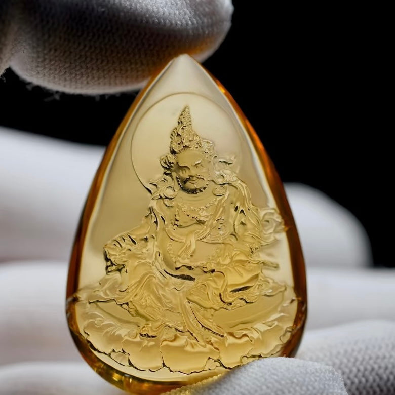Citrine Yellow Jambhala Pendant