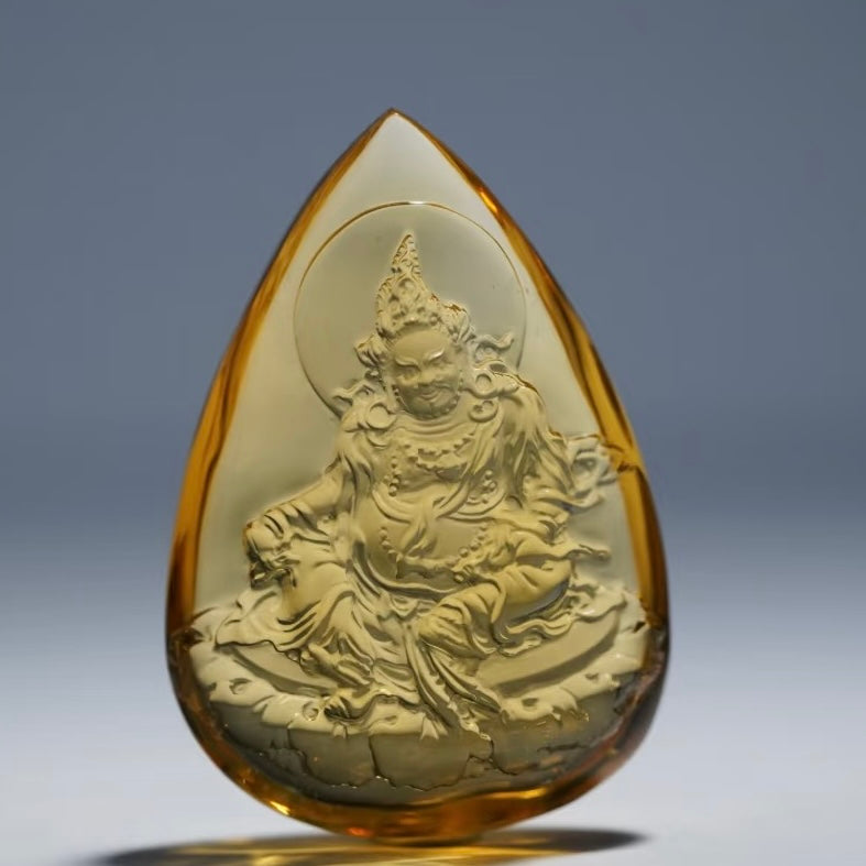 Citrine Yellow Jambhala Pendant