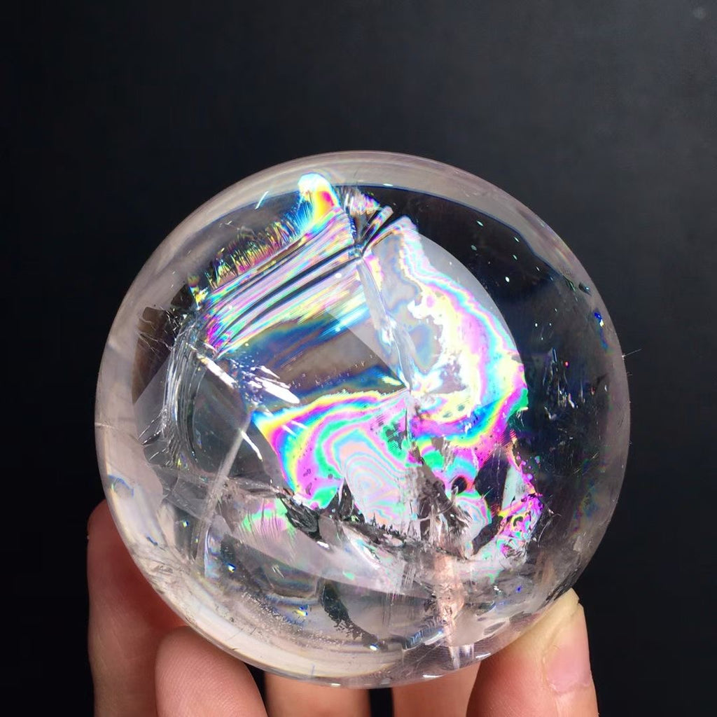 Natural White Crystal Explosive Color Sphere