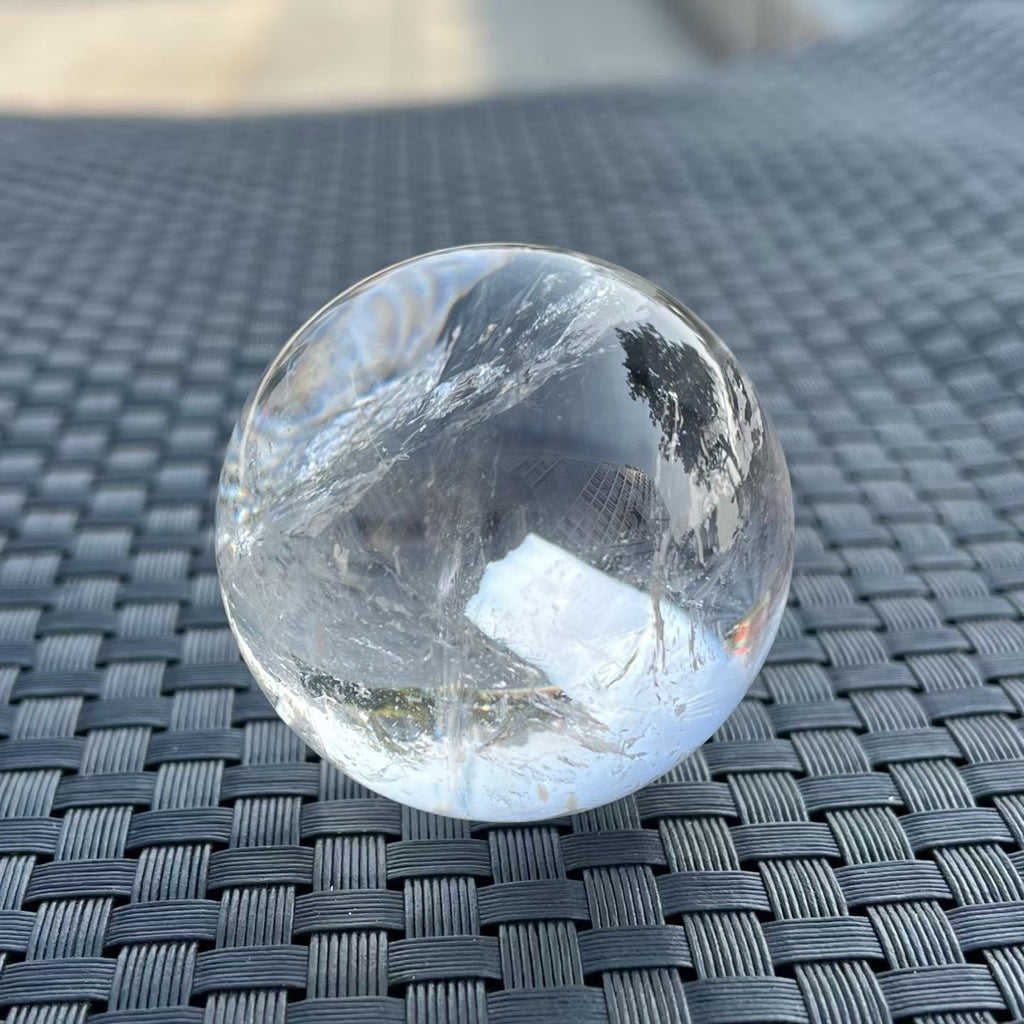 Natural White Crystal Rainbow 🌈 Sphere Ornament