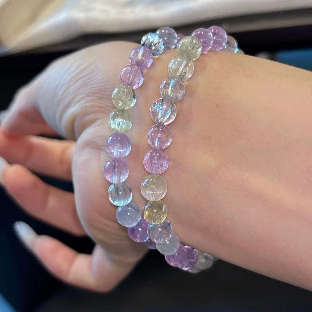 Premium Natural Rainbow Spodumene Bracelet