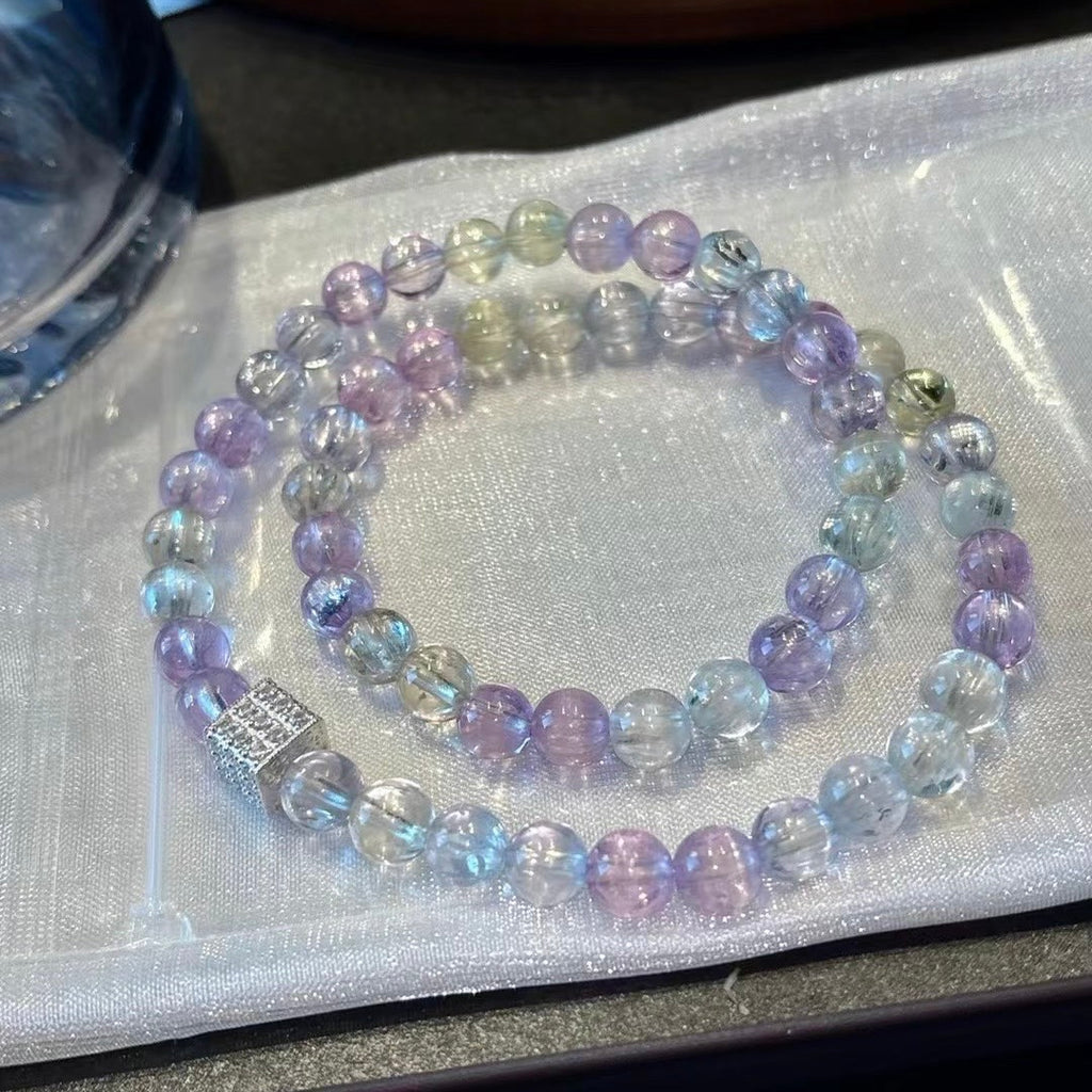 Premium Natural Rainbow Spodumene Bracelet