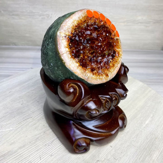 Brazilian Natural Citrine Cave Decoration