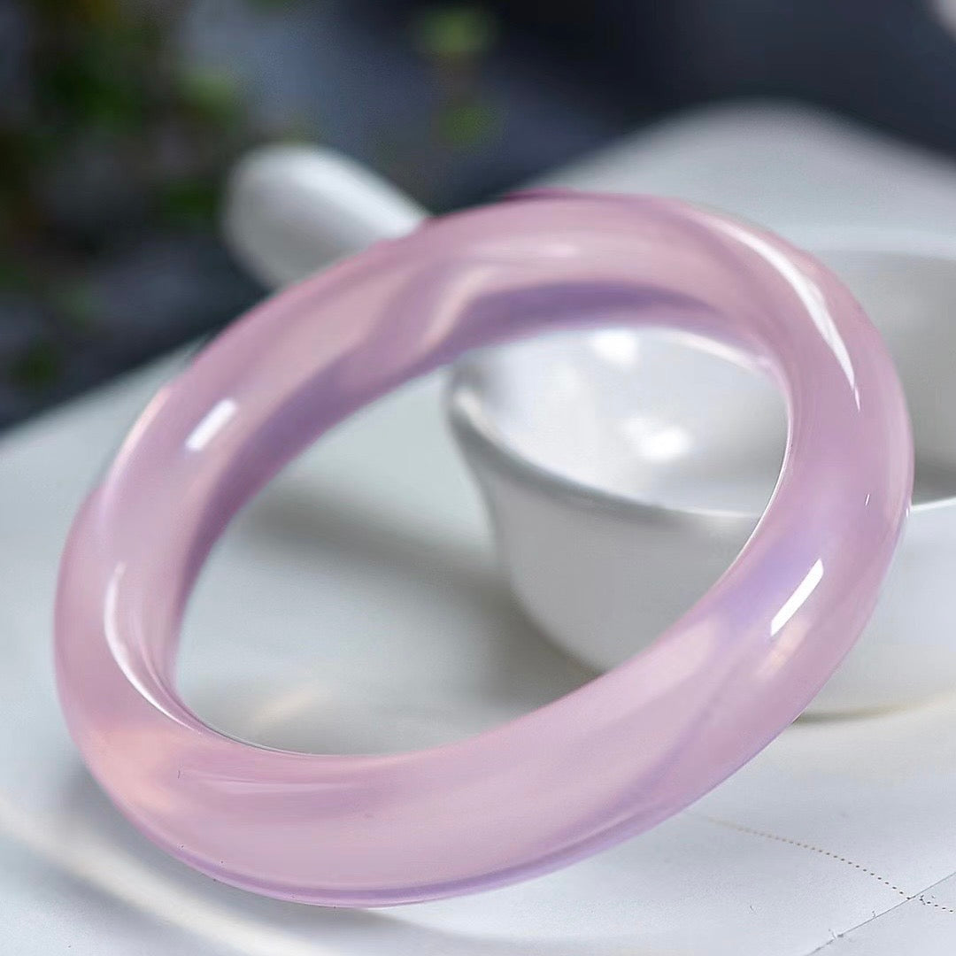 Flawless Star Rose Quartz Bangle | Attract Love & Relationships
