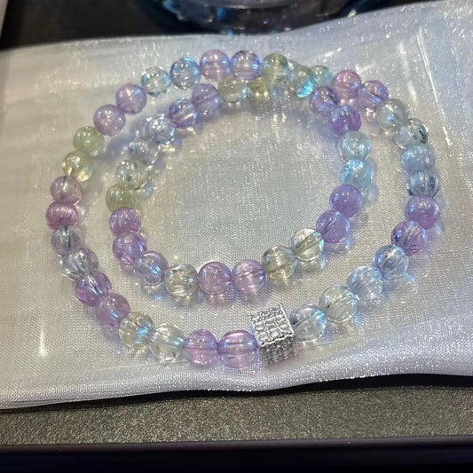 Premium Natural Rainbow Spodumene Bracelet