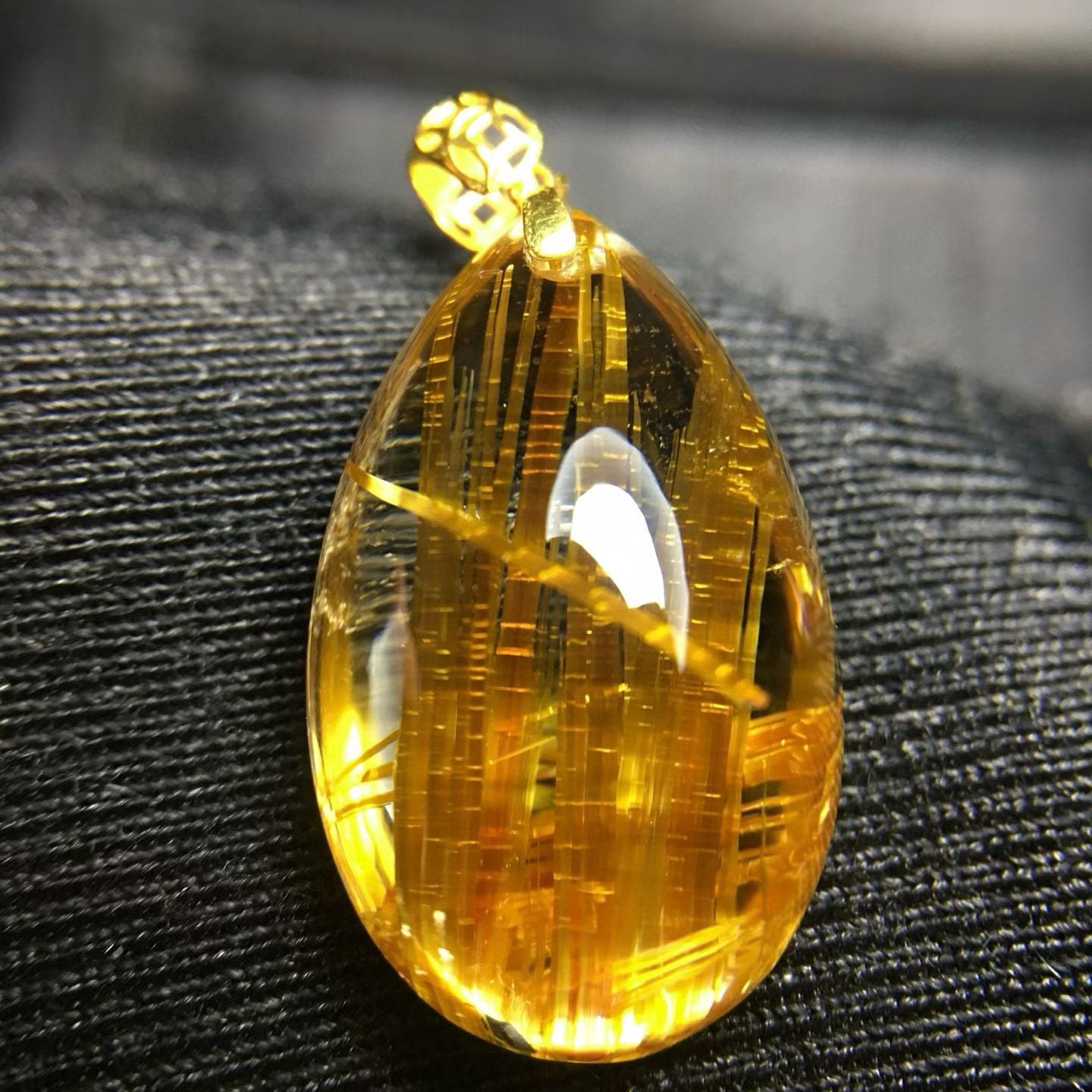 18K Gold · Titanium Crystal Pendant