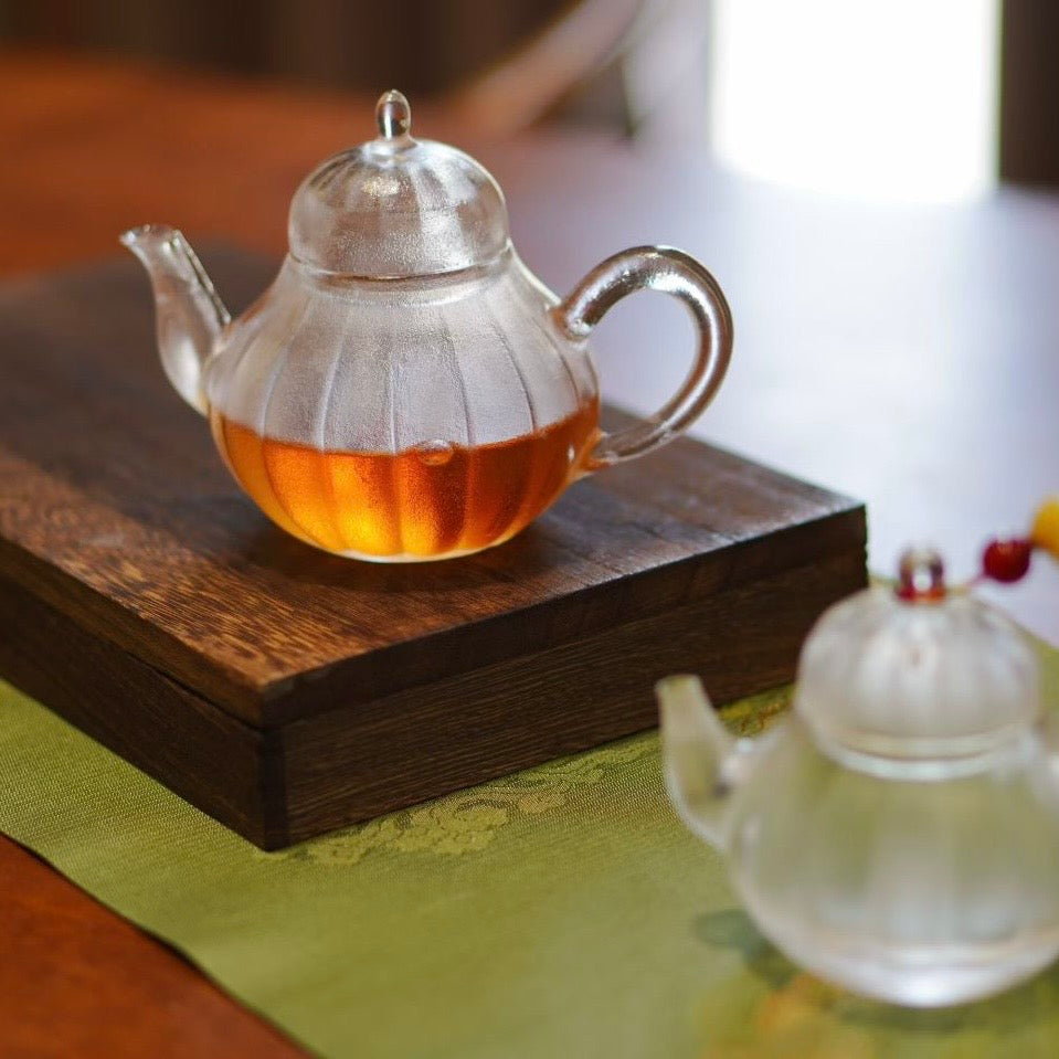 Handmade Crystal Teapot Set with 4 Cups