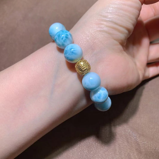 Natural Larimar Beaded