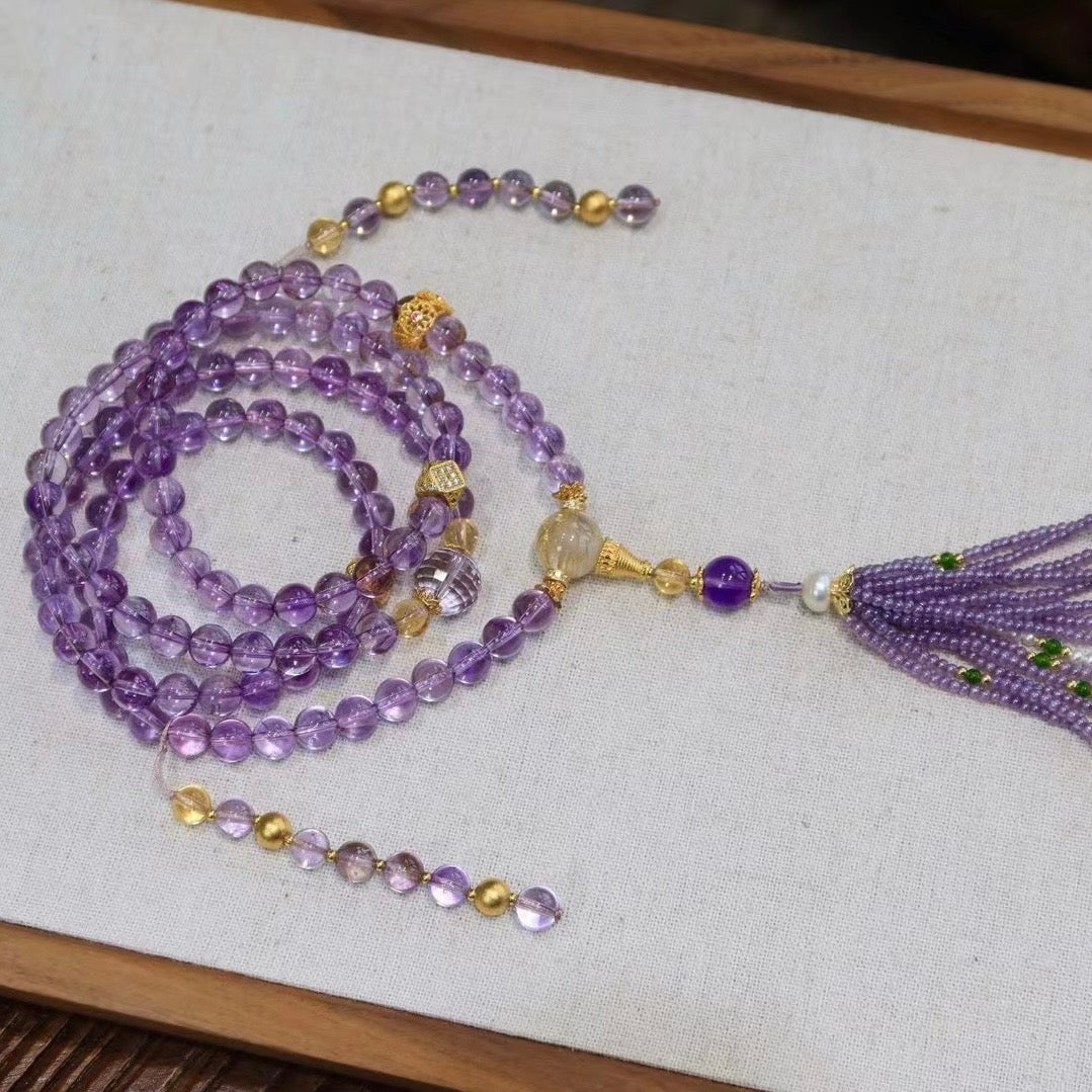 Purple Qi From The East 📿 108-Bead Rosary，