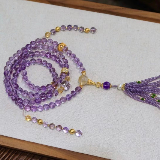 Zen · Amethyst Mala Beads