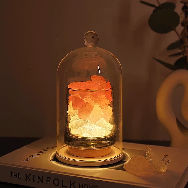 The 10cm by 18cm crystal diffuser lamp fitting perfectly into modern home decor.