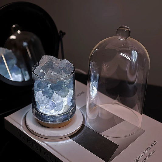 Luxury 2-in-1 crystal stone diffuser and 3-color ambient night light set.