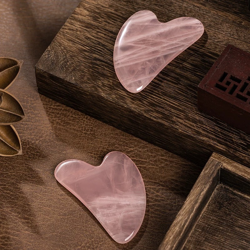 The premium gift box packaging for the Rose Quartz roller set, perfect for gifting and luxury storage.