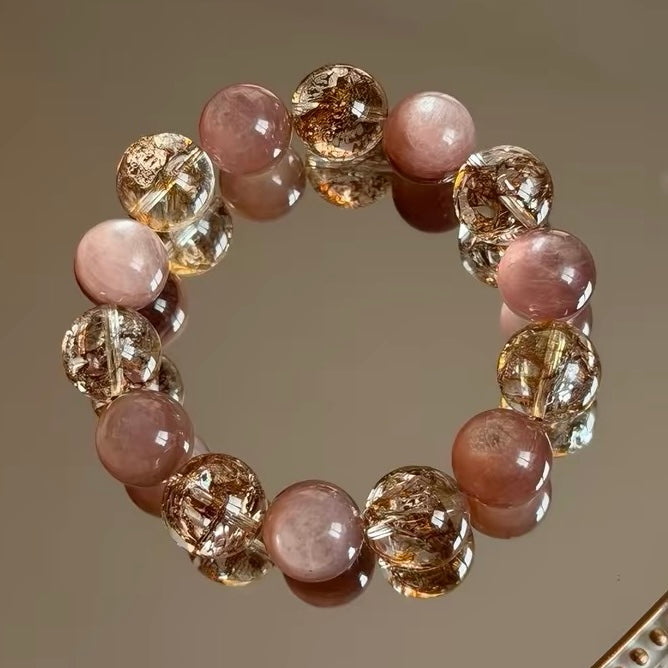 A tranquil, luxury composition featuring the consecrated crystal bracelet near an incense burner with swirling smoke, representing SeekEven's Grandmaster energy attunement.