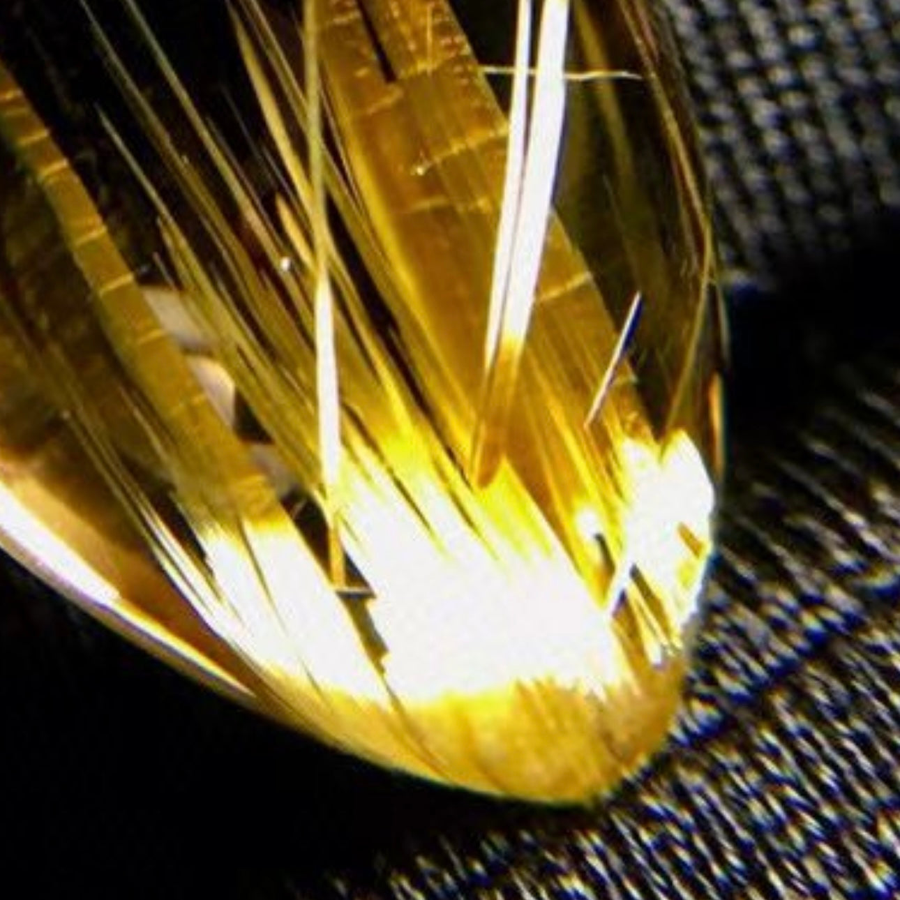 Showing the scale and brilliance of this 5.1g natural titanium crystal specimen.