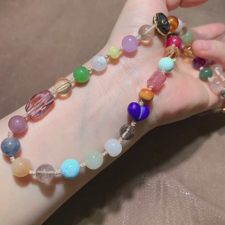 Natural Multi-Gemstone Necklace | Energy Aggregator