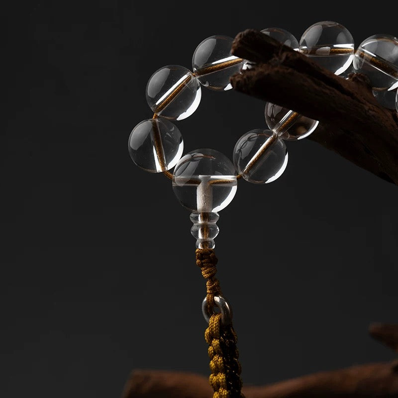 Elegant natural crystal mindfulness beads for calm and balance